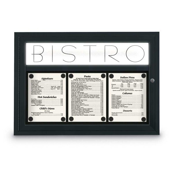 Sliding Door Indoor Enclosed Corkboard, 7